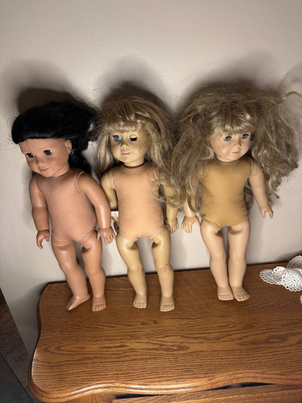 3 extreme need of TLC American girl doll lot Josephine Kirsten dolls makeover